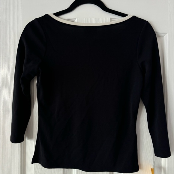 Y2K Ann Taylor LOFT Ballet Coquette Slinky Bow Top - Picture 3 of 3